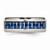 Chisel Stainless Steel Polished Blue/white Carbon Fiber Inlay Ring SR503 - SR503Y13