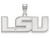 LogoArt Sterling Silver Louisiana State University Medium Pendant Necklace SS003LSUT