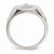 Chisel Stainless Steel Polished Cross CZ Signet Ring SR473 - SR473Y10