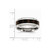 Chisel Stainless Steel Polished Black Wood Inlay Enameled 8.00mm Ring SR404 - SR404Y95