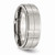 Chisel Stainless Steel Grooved 8mm Brushed/polished Ridged Edge Wedding Band SR29 - SR29Y65