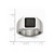 Chisel Stainless Steel Polished Signet Carbon Fiber Ring SR469 - SR469Y10