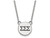 LogoArt Sterling Silver Sigma Sigma Sigma Extra Small Enameled Pendant Necklace with 18 Inch SS016SSS18T