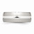 Chisel Stainless Steel Sterling Silver Inlay 8mm Polished Wedding Band - SR38Y12