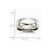 Chisel Stainless Steel Sterling Silver Inlay 8mm Polished Wedding Band - SR38Y12