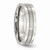 Chisel Stainless Steel Grooved 6mm Satin and Polished Wedding Band SR30 - SR30Y11