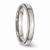 Chisel Stainless Steel Grooved and Beaded 4mm Polished Wedding Band SR97 - SR97Y95