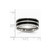 Chisel Stainless Steel 8mm Double Row Black Carbon Fiber Inlay Polished Wedding Band SR336 - SR336Y125
