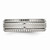 Chisel Stainless Steel Polished Grooved and Textured Ring SR499 - SR499Y12