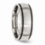 Chisel Stainless Steel Black Rubber 8mm Brushed Wedding Band SR27 - SR27Y11