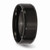 Chisel Stainless Steel 8mm Black Ip-plated Brushed/polished Beveled Edge Wedding Band - SR324Y12