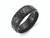 Chisel Stainless Steel 8mm Black Ip-plated Hammered/polished Beveled Edge Wedding Band SR334 - SR334Y9