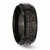 Chisel Stainless Steel 8mm Black Ip-plated Hammered/polished Beveled Edge Wedding Band SR334 - SR334Y9