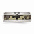 Chisel Stainless Steel Polished W/ CZ Printed Brown Camo Under Rubber Wedding Band SR452 - SR452Y85