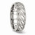 Chisel Stainless Steel Brushed and Polished Grooved Ring SR490 - SR490Y9