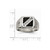 Chisel Stainless Steel Satin and Polished W/black Enamel CZ Ring SR460 - SR460Y10