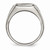 Chisel Stainless Steel Satin and Polished W/black Enamel CZ Ring SR460 - SR460Y11