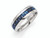 Chisel Stainless Steel Blue Carbon Fiber Inlay Polished Wedding Band SR269 - SR269Y85