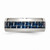 Chisel Stainless Steel Blue Carbon Fiber Inlay Polished Wedding Band SR269 - SR269Y85