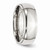Chisel Stainless Steel Ridged Edge 8mm Polished Wedding Band SR36 - SR36Y12