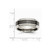 Chisel Stainless Steel Base W/polished Black Ceramic Center Beveled Wedding Band SR251 - SR251Y75