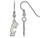 LogoArt Sterling Silver University Of Cincinnati Small Dangle Earrings Wire SS006UCT