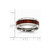 Chisel Stainless Steel Polished Red Wood Inlay Enameled 8.00mm Ring SR402 - SR402Y9