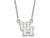 LogoArt Sterling Silver University Of Houston Small Pendant Necklace SS011UHO18T
