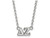 LogoArt Sterling Silver Delta Zeta Medium Pendant Necklace with 18 Inch SS007DZ18T