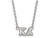 LogoArt Sterling Silver Kappa Delta Medium Pendant Necklace with 18 Inch SS007KD18T