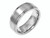 Chisel Stainless Steel Ridged Edge 8mm Brushed and Polished Wedding Band SR24 - SR24Y13