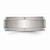 Chisel Stainless Steel Ridged Edge 8mm Brushed and Polished Wedding Band SR24 - SR24Y13