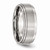 Chisel Stainless Steel Ridged Edge 8mm Brushed and Polished Wedding Band SR24 - SR24Y13