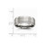 Chisel Stainless Steel Ridged Edge 8mm Brushed and Polished Wedding Band SR24 - SR24Y13