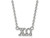 LogoArt Sterling Silver Chi Omega Medium Pendant Necklace with 18 Inch SS007CHO18T