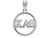 LogoArt Sterling Silver Kappa Alpha Theta Small Circle Pendant Necklace SS011KATT