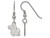 LogoArt Sterling Silver University Of Kansas Xs Dangle Earrings Wire SS006UKST
