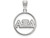 LogoArt Sterling Silver Alpha Xi Delta Small Circle Pendant Necklace SS011AXDT
