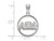 LogoArt Sterling Silver Alpha Xi Delta Small Circle Pendant Necklace SS011AXDT