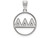 LogoArt Sterling Silver Delta Delta Delta Small Circle Pendant Necklace SS011DDDT
