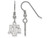 LogoArt Sterling Silver Texas Aandm University Xs Dangle Earrings Wire SS006TAMT
