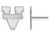 LogoArt Sterling Silver University Of Virginia Small Post Earrings SS009UVAT