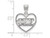 LogoArt Sterling Silver Phi Sigma Sigma Heart Pendant Necklace SS008PSST