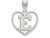 LogoArt Sterling Silver Eastern Michigan University Pendant Necklace in Heart SS009EMUT