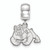 LogoArt Sterling Silver California State University Fresno Bead Charm Charm Small Dangle Bead Charm SS009CSFT