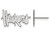 LogoArt Sterling Silver University Of Nebraska Small Post Earrings SS008UNET