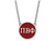 LogoArt Sterling Silver Pi Beta Phi Small Enameled Pendant Necklace with 18 Inch SS030PBP18T