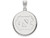 LogoArt Sterling Silver University Of North Carolina Large Disc Pendant Necklace SS036UNCT
