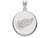 LogoArt Sterling Silver Detroit Red Wings Large Disc Pendant Necklace SS036RWIT