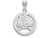 LogoArt Sterling Silver East Carolina University Sm Pendant Necklace in Circle SS029ECUT